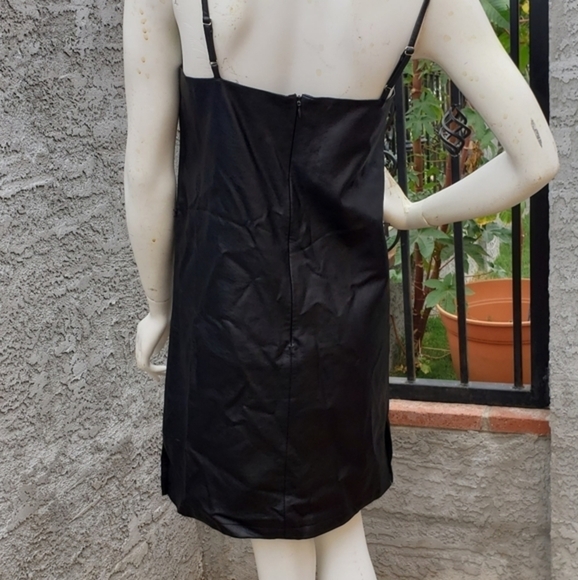 ❤SEXY n:philanthropy   Vegan‎ Leather LITTLE SLIP DRESS - Picture 3 of 9